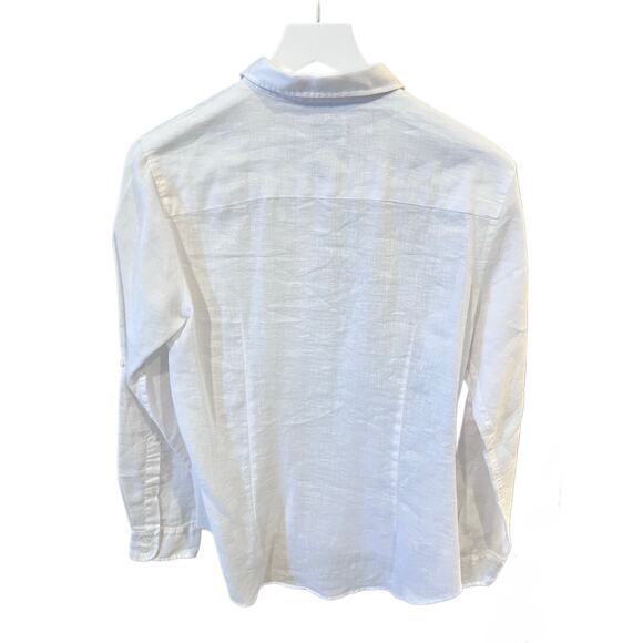 Peter Millar | Linen White Button-Down Shirt | M - Picture 2 of 5